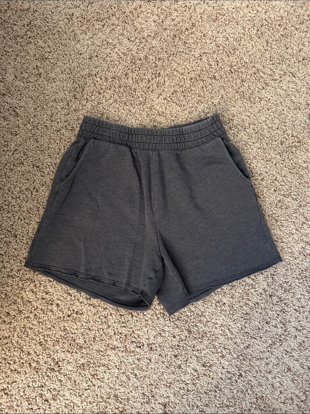 American Eagle Outfitters Gray Ribbed Lounge Shorts